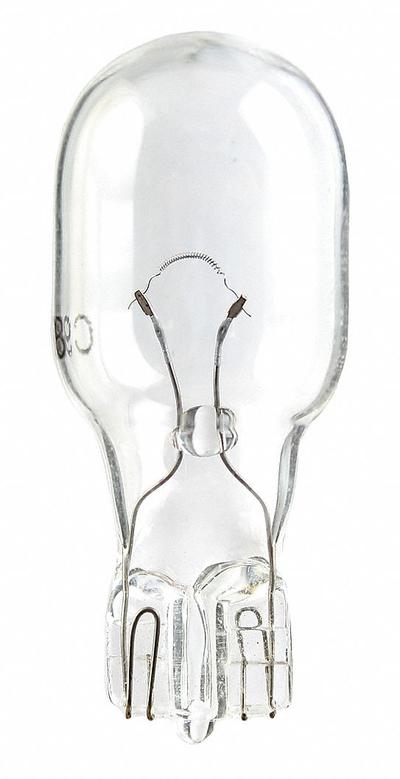 APPROVED VENDOR Incandescent Bulb: Incandescent, Glass Wedge (W2.1x9.5d), (T) Tubular, T5 - W2.1x9.5d Wedge Base Lamps