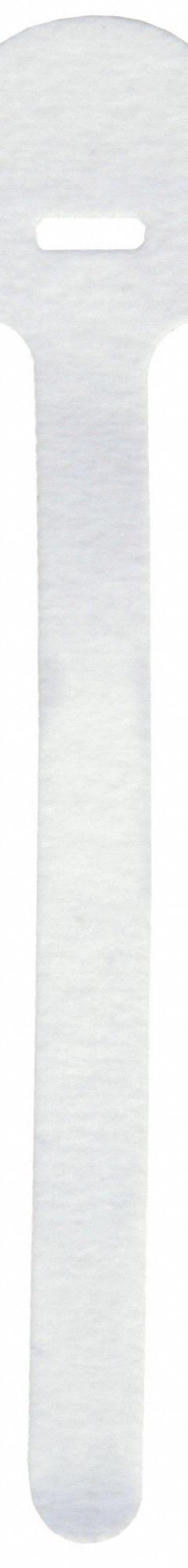 RIP-TIE Hook-and-Loop Cable Tie: 3.5 in Lg, 0.50 in, 0.25 in Wd, Nylon/Polyethylene, White, 7 PK (MPN Q-35-007-W). Key specifications — Max. Bundle Dia.: 0.50 in; Material: Nylon; Color: White; Brand: RIP-TIE.