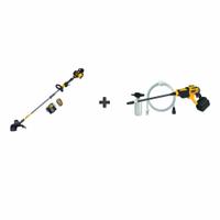 DEWALT String Trimmer Kit: 20V MAX*, Power Cleaner and Trimmer, 15 in String Trimmer Cutting Wd (MPN DCST970X1S/DCPW550B). Key specifications — Battery Capacity: 9.0 Ah; Combo Type: Power Cleaner and Trimmer.