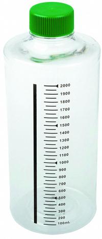 Roller Bottle: Polystyrene, 67.62 fl oz Capacity - oz, 2 L Capacity - mL, Closure Included, Sterile (MPN 229584). Key specifications — Graduated: Yes; Closure Type: Cap; Body Color: Colorless; Closure Liner Material: Polystyrene; Brand: APPROVED VENDOR.