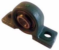 NTN Pillow Block Bearing: 1 5/8 in Bore, Cast Iron, Set Screws, 2 1/8 in Shaft Ht, 3,500 RPM, Open (MPN UCP209-110D1). Key specifications — Brand: NTN; Maximum Speed: 3,500 RPM; Mounting Bolt Size: 1/2 in; System of Measurement: Inch.