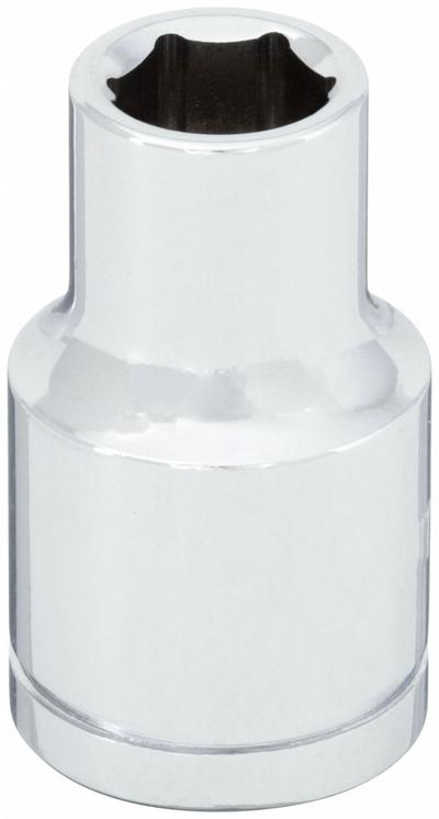 WESTWARD Socket: Metric, 1/2 in Drive Size, 12 mm Socket Size, 6-Point, Std, Chrome - 1/2" Drive Hand Sockets