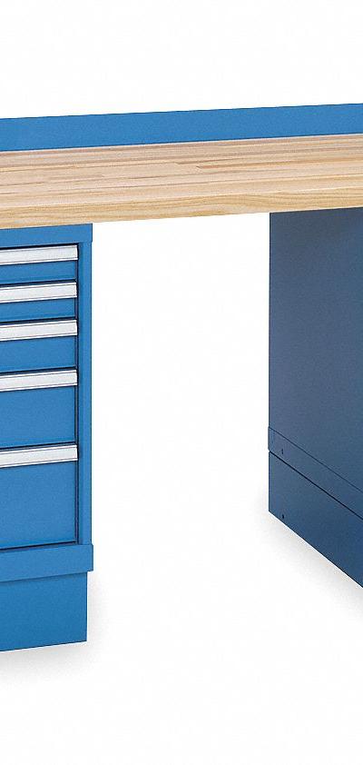 LISTA Workbench: Fixed Ht - Dual Pedestal Workbenches