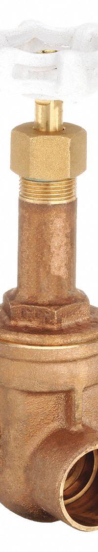 MILWAUKEE VALVE Gate Valve: 1/2 in, Bronze, Rising, Sweat x Sweat, 300 psi CWP, Wheel, Solid Wedge (MPN UP149 1). Key specifications — Wedge Material: Bronze; Brand: MILWAUKEE VALVE; Bonnet Material: Bronze.