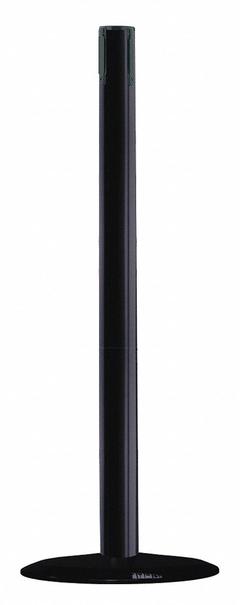 TENSABARRIER Single Belt Receiver Post: Round Flat, 37 1/2 in Post Ht, Black, Plastic, Flat (MPN 875-33-RCV). Key specifications — Brand: TENSABARRIER; Post Color: Black; Post Material: Plastic; Base Material: Cast Iron; Base Shape: Flat.