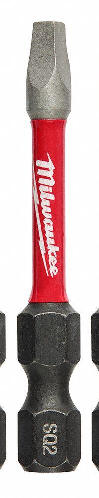 MILWAUKEE Power Bit: Power Bit, Imperial, #2 Bit Size, S2 Bit Industry Size, Std, Impact Rated, 5 PK (MPN 48-32-4606). Key specifications — attr1119721: Standard; attr1119722: MILWAUKEE; attr1119715: Alloy Steel; attr1119719: Hex; attr1202622: #2.