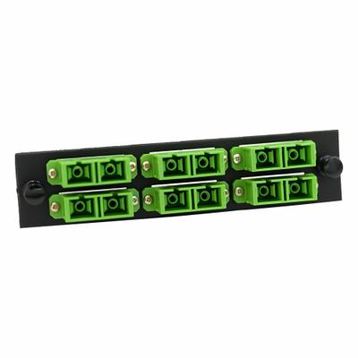 FIBERTRONICS Fiber Optic Adapter Plate: Single Mode, OS2, 12 Fiber Ports, SC, APC, Duplex - Fiber Optic Adapter Plates