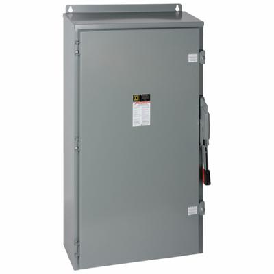SQUARE D Safety Switch: Fusible, 400 A, Three Phase, 240V AC, Galvanized Steel - Fusible Safety Switches