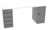 TENNSCO Workbench: Fixed Ht, Laminate, 72 in x 30 in, 750 lb Overall Load Capacity, Gray (MPN MWB-2-3072P). Key specifications — Brand: TENNSCO.