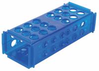 Tube Rack: Polypropylene, Blue, 12 Compartments, Benchtop (MPN 120684). Key specifications — Material: Polypropylene; Mounting Location: Benchtop; Color: Blue; Product Type: Test Tube Rack; Total Holding Capacity: (18) Wells (Side D); Brand: HEATHROW SCIENTIFIC.