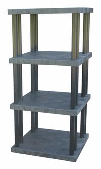 STRUCTURAL PLASTICS Plastic Shelving: 36 in x 36 in, 75 in Overall Ht, 4 Shelves (MPN ST3636x4). Key specifications — Resistance Properties: Corrosion-Resistant; Frame Material: Plastic; Shelving Material: High Density Polyethylene; Brand: STRUCTURAL PLASTICS.