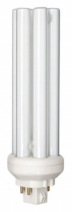 PHILIPS Compact Fluorescent Bulb: 4-Pin (GX24q-4), PL-T, Fluorescent, 3500K, 3,050 lm Light Output (MPN PL-T 42W/835/A/4P/ALTO). Key specifications — Brand: PHILIPS; Bulb Designation: PL-T 42W/835/A/4P 1CT/5X10BOX ALTO; Dimmable: Yes; Color Temperature: 3500K.