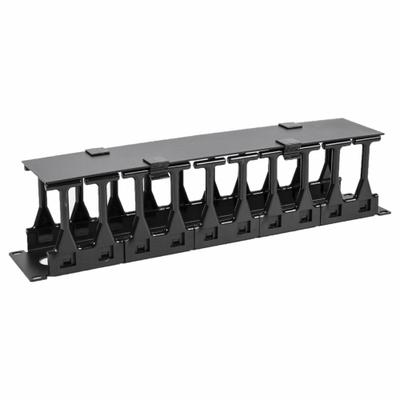 VIDEO MOUNT PRODUCTS Cable Manager: Horizontal, 2 U, Single Side Sides, 4 1/2 in Overall Dp - Horizontal Finger-Style Cable Managers