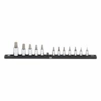 SK PROFESSIONAL TOOLS Socket Bit Set: 1 - 25 Pieces, 1/4 in, 3/8 in, 1/2 in Drive Size, 12 Pieces (MPN 84232). Key specifications — attr1216280: Replaceable Insert; attr1216283: SK PROFESSIONAL TOOLS; attr1225718: T8 to T60; attr1227491: 1/4 in, 3/8 in, 1/2 in.