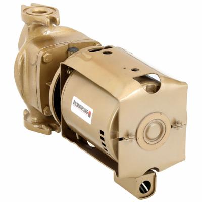 ARMSTRONG Circulating Pump: 1/6 hp HP, 230V AC, Bronze, 1, 22 gpm, 18 ft Max. Head - Three-Piece Inline Circulator Pumps