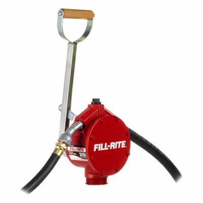 FILL-RITE Hand Pump: Lever, Pump with Hose & Nozzle, Bung, 25.6 oz per stroke, Aluminum - Lever-Action Fuel Transfer Pumps