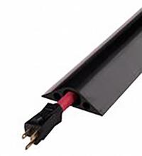 Cable Protector: 1 Channels, 3/4 in Max Cable Dia, 3 1/4 in Overall Wd, 1 in Overall Ht, 10 ft Lg (MPN RFD4-10). Key specifications — Color: Black; Brand: CHECKERS; Load Capacity: 440 lb/Axle.