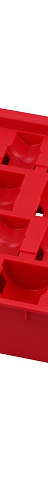 MILWAUKEE PACKOUT Socket Tray: 8 1/16 in W x 12 in D x 1 7/16 in H, Plastic, Red (MPN 49-66-6834). Key specifications — attr1120253: MILWAUKEE; attr1120340: Plastic; attr1120341: Red.