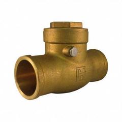 HAMMOND VALVE Swing Check Valve: Swing, Inline Valve Body, 3/4 in Pipe Size, Sweat x Sweat, Brass (MPN 968-3/4). Key specifications — Brand: HAMMOND VALVE.