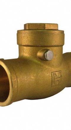 HAMMOND VALVE Swing Check Valve: Swing, Inline Valve Body, 3/4 in Pipe Size, Sweat x Sweat, Brass (MPN 968-3/4). Key specifications — Brand: HAMMOND VALVE.
