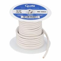 GROTE Primary Automotive Wire: GPT, 25 ft, 1 Conductor, 10 AWG, White, 60 V Volt (MPN 89-5007). Key specifications — Brand: GROTE.