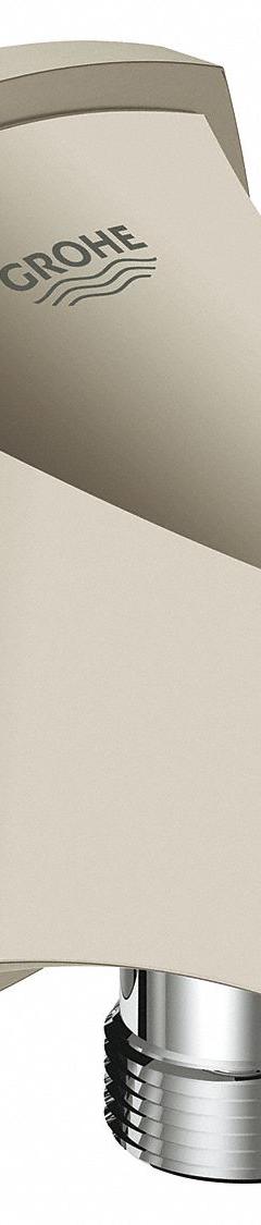 GROHE Shower Wall Union: Nickel, Brushed Nickel Finish, 1/2 in Connection Size, NPT Connection (MPN 27971EN0). Key specifications — Finish: Brushed Nickel; Connection Type: NPT; Product Type: Wall Union; Brand: GROHE; Material: Nickel.