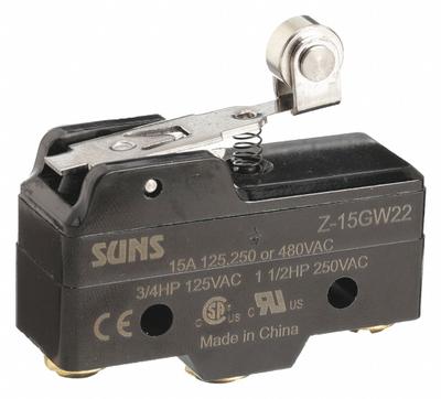 APPROVED VENDOR Snap Action Switch: Hinge Roller Lever Actuator, SPDT - Roller-Lever Snap-Action Switches