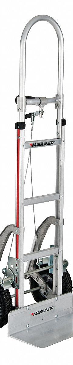 MAGLINER General Purpose Hand Truck: 500 lb, Single-Pin, Silver, Aluminum, Pneumatic (MPN NPA13CG245). Key specifications — Brand: MAGLINER.