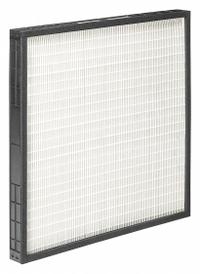 GRAINGER Minipleat Air Filter: 16 in x 20 in x 2 in, Synthetic, Plastic, No Header, Downstream Face (MPN 499J15). Key specifications — Brand: GRAINGER; Frame or Header Material: Plastic; Media Material: Synthetic.