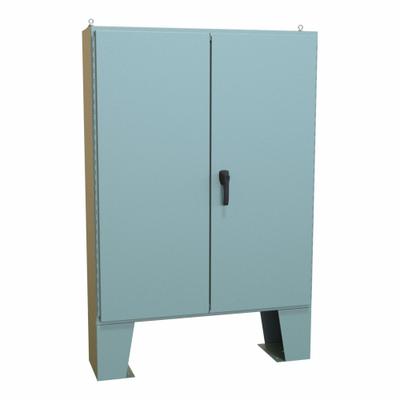 HAMMOND Electrical Enclosure: Steel, 60 in x 48 in x 13 in, NEMA 12, w/Panel, Solid Cover - Steel Dust-Tight Enclosures