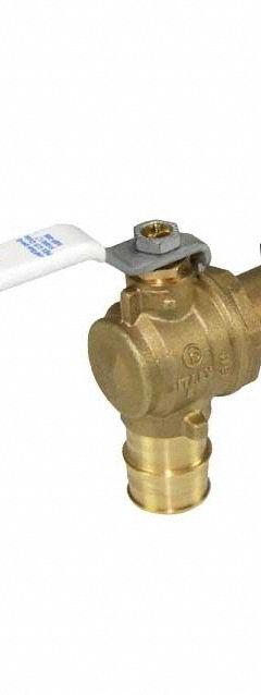 UPONOR Manual Two-Way Ball Valve: 1 in, Brass, Angle, PEX x NPSM, 250 psi Max. Pressure (CWP) (MPN WS4821001). Key specifications — Brand: UPONOR; Handle: Lever.