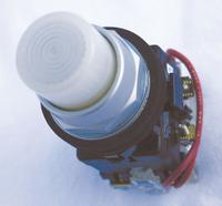 EATON Illuminated Push Button: Illuminated, Extended Profile, Metallic, 30 mm, 1NO/1NC (MPN HT8GBWABF7). Key specifications — Brand: EATON; Action: Momentary; Series: HT800; Push Button Material Type: Metallic.