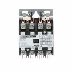 SQUARE D Definite Purpose Magnetic Contactor: 4 Poles, 277V AC, 40 A, Non-Reversing (MPN 8910DPA44V04). Key specifications — Brand: SQUARE D; Coil Voltage: 277V AC; Contactor Style: HVACR Definite Purpose Contactor; Terminal Connection Type: Quick-Disconnect Terminals; Maximum Voltage Rating: 600V AC; Series: 8910 Series Type DPA; Phase: Three; Main Pole Contact Form: 4NO.