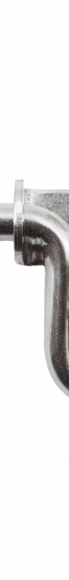 SUGATSUNE Padlockable Slide Latch: Gate Latch, Padlock, 12 mm Bolt Head Dia, 3/8 in Max Shackle Dia (MPN SSG-85). Key specifications — Brand: SUGATSUNE; Color: Silver; Finish: Satin; Latch Type: Padlock; Hardware Included: Yes; Material: Steel; Product Type: Gate Latch.