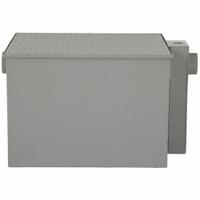ZURN Grease Interceptor: 150 lb Capacity, 75 gpm Flow Rate, 28 5/8 in Overall Wd, Secured, No Hub (MPN GT2700-75-4NH). Key specifications — Material: Steel; Includes: Baffle; Brand: ZURN.