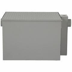 ZURN Grease Interceptor: 150 lb Capacity, 75 gpm Flow Rate, 28 5/8 in Overall Wd, Secured, No Hub (MPN GT2700-75-4NH). Key specifications — Material: Steel; Includes: Baffle; Brand: ZURN.