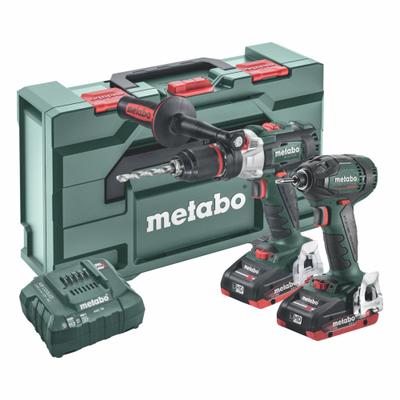METABO Cordless Tool Combination Kit: 2 Tools, Hammer Drill/Impact Driver, 18 V DC Volt - Metabo 18V Cordless Tool Combination Kits