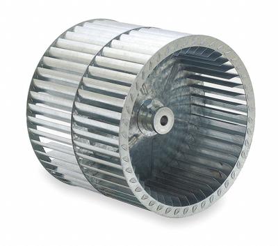 Dayton Blower Wheel: Forward-Curved, 11 in Dia, 7 3/4 in W, CW Hub End, Steel Wheel - Dual-Inlet Forward-Curved Blower Wheels