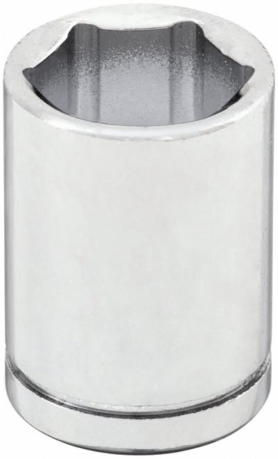 WESTWARD Socket: Metric, 1/4 in Drive Size, 16 mm Socket Size, 6-Point, Std, Chrome - 1/4" Drive Hand Sockets