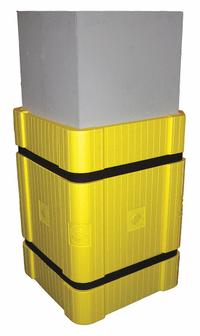 SENTRY Column Protector: 24 in, 24 in, Square, 24 in Compatible Column Dia, 39 1/4 in Overall Ht (MPN PS-Y-KIT). Key specifications — Color: Yellow; Maximum Compatible Column Length: 24 in; Brand: SENTRY; Material: ARPRO®.