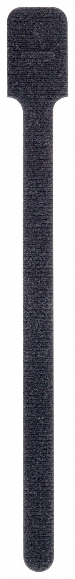 TY-RAP Hook-and-Loop Cable Tie: 9 in Lg, 2.00 in, 0.5 in Wd, Nylon/Polyethylene - Slotted Hook-and-Loop Cable Ties