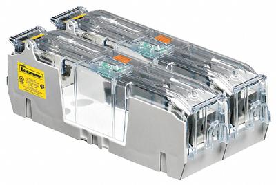 BUSSMANN Fuse Block: Open Block Design, 2 Pole, 600 V AC, Box Lug - Fuse Blocks for UL Class RK1 & RK5 Fuses