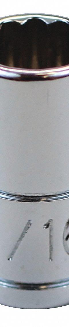 SK PROFESSIONAL TOOLS Socket: SAE, 1/4 in Drive Size, 5/16 in Socket Size, 12-Point, Std, Chrome (MPN 43910). Key specifications — attr1204417: SK PROFESSIONAL TOOLS; attr1204392: Chrome.