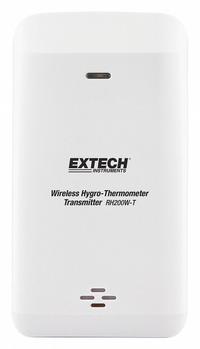 EXTECH Wireless Thermometer Transmitter: -40°F to 140°F /-40°C to 60°C, 98 ft Transmission, Battery (MPN RH200W-T). Key specifications — Transmission Range: 98 ft; Brand: EXTECH.