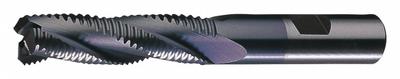CLEVELAND Roughing End Mill: Cobalt, TiAlN Coated, 5 Flute, Coarse Pitch, 1" Mill Dia - General Purpose Cobalt Roughing End Mills