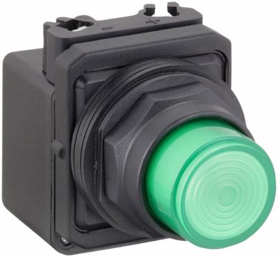 Dayton Pilot Light: 30 mm Panel Mounting Size, Green, LED - LED Pilot-Lights