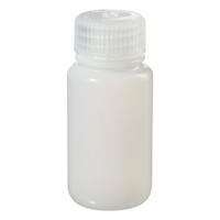 NALGENE Laboratory Bottle: HDPE, 60 mL, 2 fl oz, Closure Included, Natural, 28 mm, Polypropylene (MPN 2104-0002). Key specifications — Brand: NALGENE; Graduated: No; Body Color: Natural.