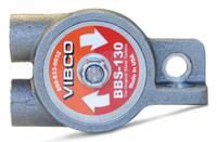 VIBCO Pneumatic Vibrator: 75 lbf, 10,500 vpm, 1/4 in NPT, BBS, 67 dBA, Aluminum, Continuous (MPN BBS-130). Key specifications — attr671163: 67 dBA; attr671170: 75 lbf @ 80 psi; attr671165: 10,500 vpm @ 80 psi; attr671184: 1/4 in; attr671185: NPT; attr671192: NPT; attr671193: 1/4 in; attr671175: VIBCO.
