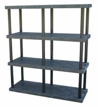 STRUCTURAL PLASTICS Plastic Shelving: 66 in x 24 in, 75 in Overall Ht, 4 Shelves (MPN ST6624x4). Key specifications — Resistance Properties: Corrosion-Resistant; Frame Material: Plastic; Shelving Material: High Density Polyethylene; Brand: STRUCTURAL PLASTICS.