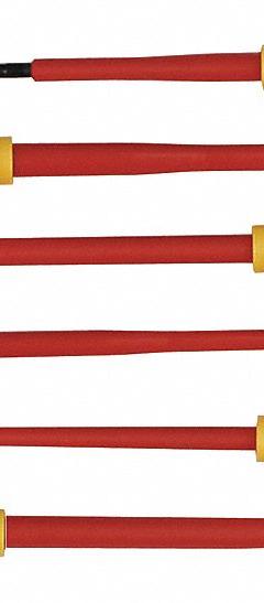 WIHA Insulated Screwdriver Set: 1-10 Pieces, 6 Pieces, Phillips/Slotted/Square Tip, Ergonomic Grip (MPN 35891). Key specifications — attr1205274: WIHA; attr1205269: 7/32 in.